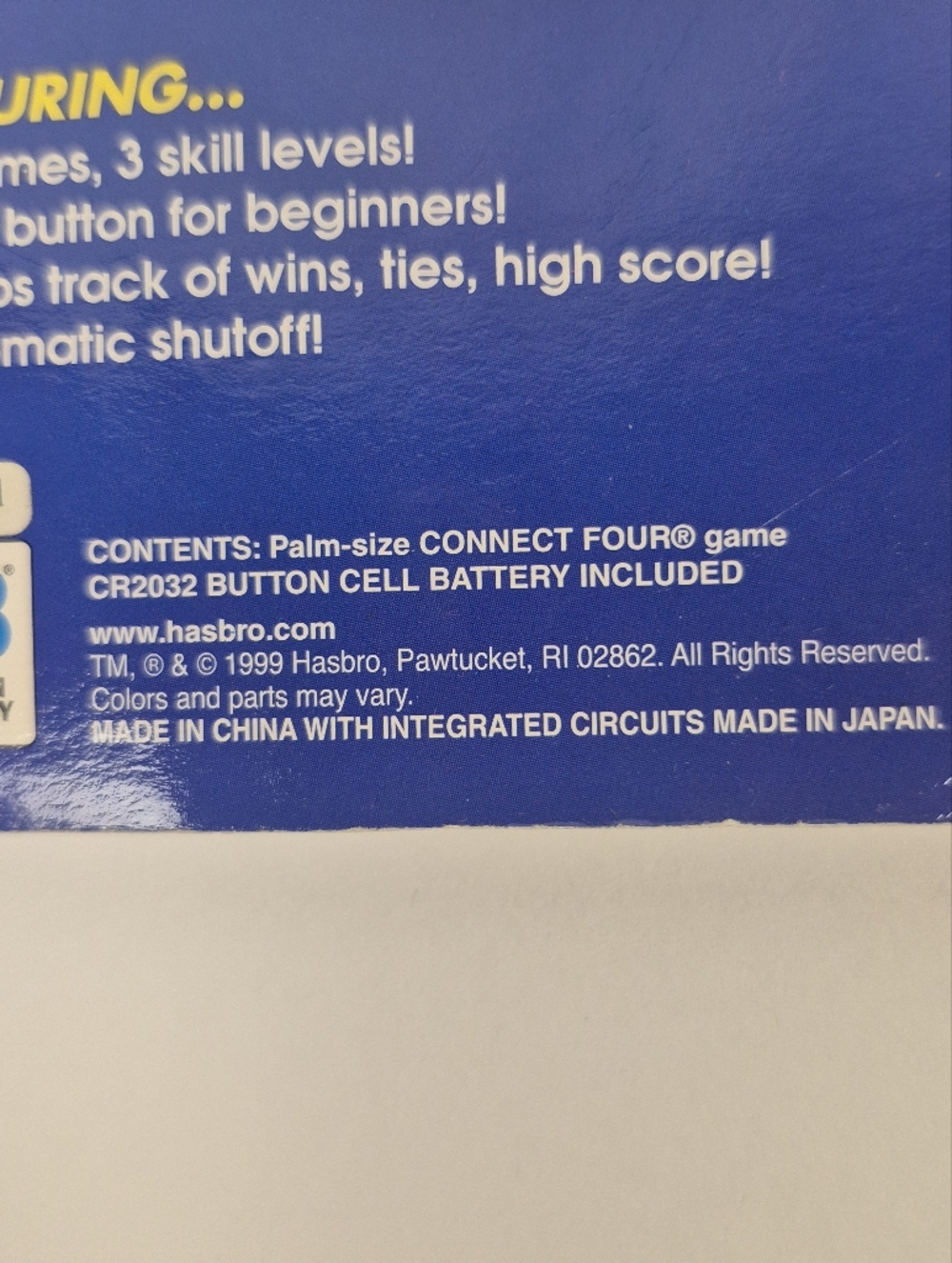Vintage 1999 Connect Four Electronic Handheld Game Hasbro Milton Bradley NEW - Picture 4 of 4